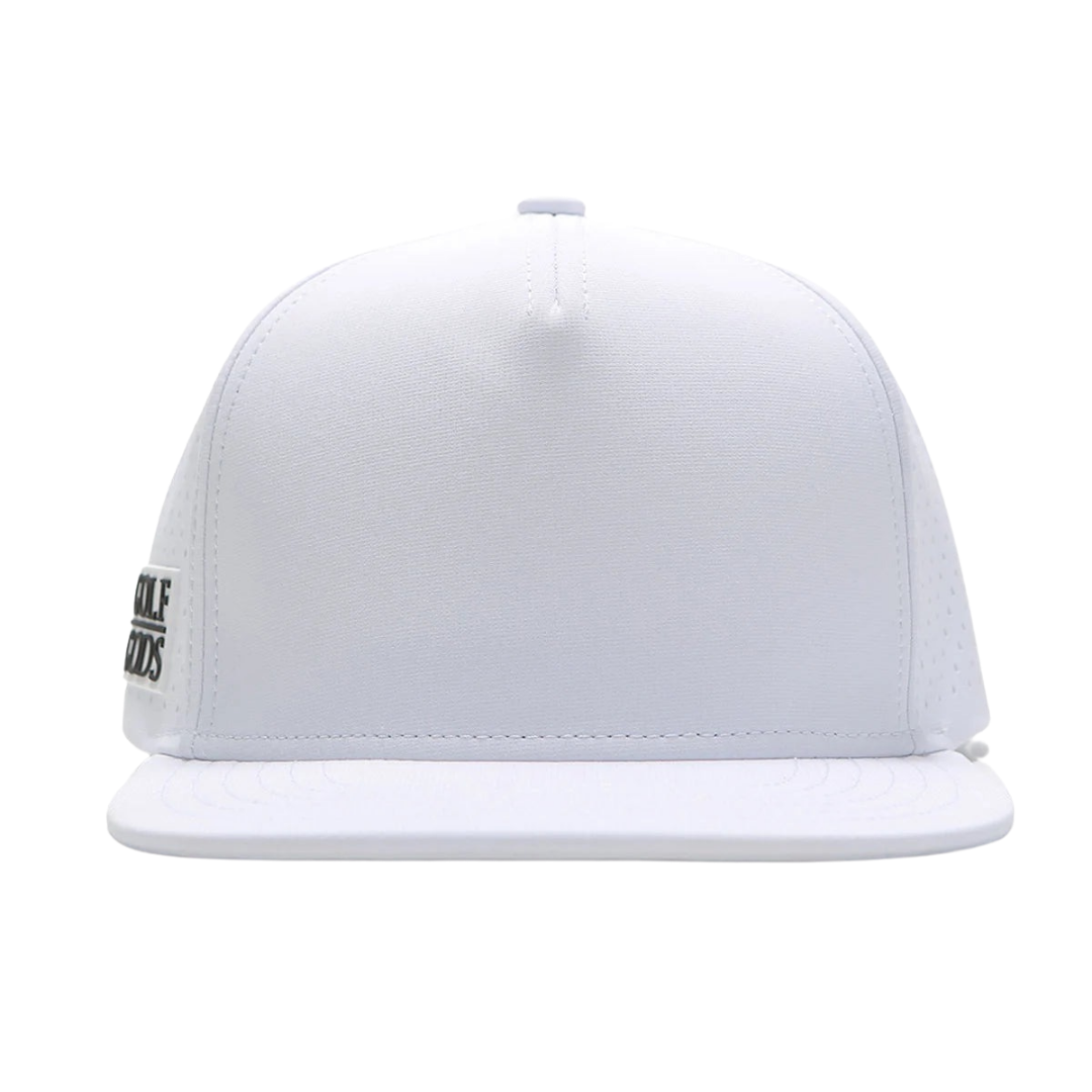 GOLF GODS - GOLF GODS Tour Pro Hat in White with Flat Brim - The Agora Bangkok